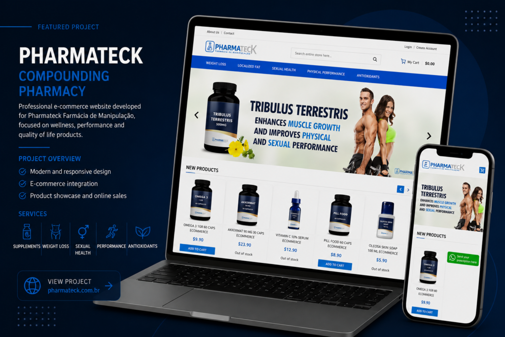 pharmateck compounding pharmacy ecommerce portfolio